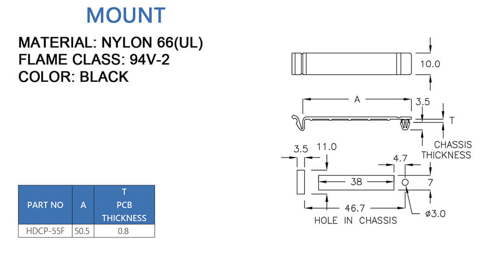 Fixed seat HDCP-55F